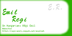 emil regi business card